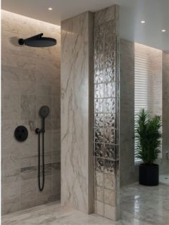 Душевая система с термостатом AltroBagno Bilancia 040416 NeOp черный матовый